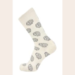 Luksus Merino uldsokker med fr og 75% Merinould Hvid