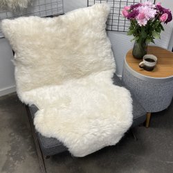 Islandsk klippet lammeskind hvid str XL 4514