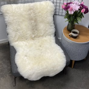 Islandsk klippet lammeskind hvid str XL 4516