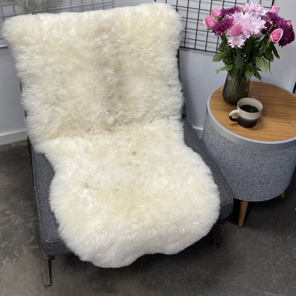 Islandsk klippet lammeskind hvid str XL 4516