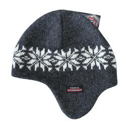 Koksgr varm hue i 100% uld Lille stjernemnster