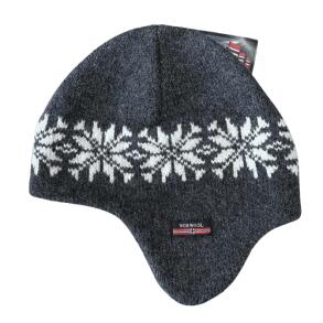 Koksgr varm hue i 100% uld Lille stjernemnster