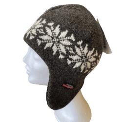 Koksgr varm hue i 100% uld Lille stjernemnster