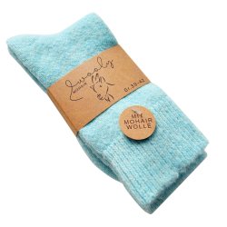 Mohair uldsokker Lysebl