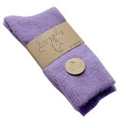 Mohair uldsokker Lilla