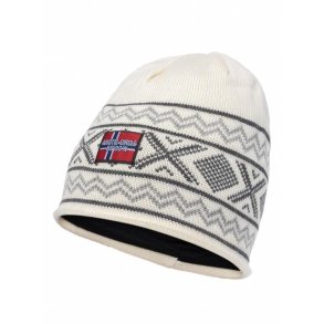 Hvid Hue i 100% merinould