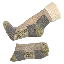 Trekkingsokker i 85% Merinould grn