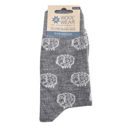 Luksus Merino uldsokker med fr  og 75% uld Gr