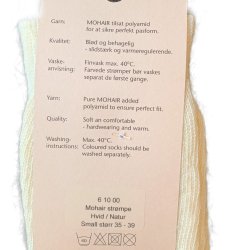 Mohair uldsokker Natur