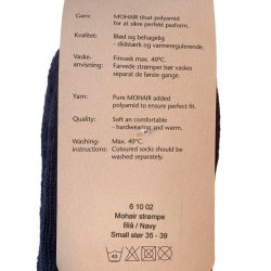 Mohair uldsokker Bl