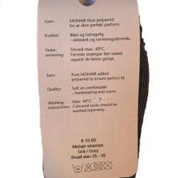 Mohair uldsokker koksgr
