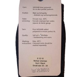 Mohair uldsokker Sort