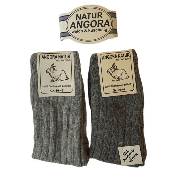 Uldsokker Angora 88% uld 2 par