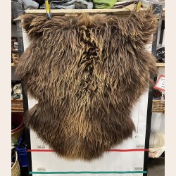 Islandsk lammeskind langh�ret brunt str M - 2321