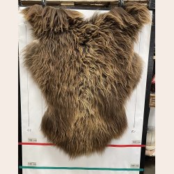 Islandsk lammeskind langh�ret brunt str M - 2322