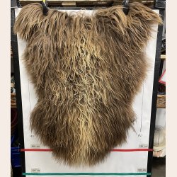 Islandsk lammeskind langh�ret brunt str M - 2324