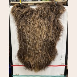 Islandsk lammeskind langh�ret brunt str M - 2329