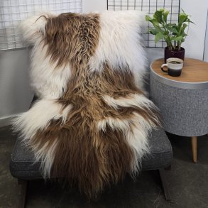 Islandsk lammeskind langh�ret naturligt brun str L - 3310