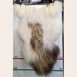 Islandsk lammeskind langh�ret naturligt brun str XL - 4311