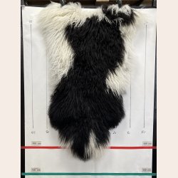 Islandsk lammeskind langh�ret plettet str M - 2232