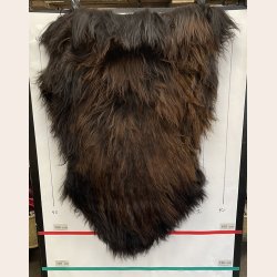 Islandsk lammeskind langh�ret brunt str M - 2310
