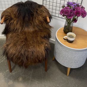 Islandsk lammeskind langh�ret brunt str M - 2312