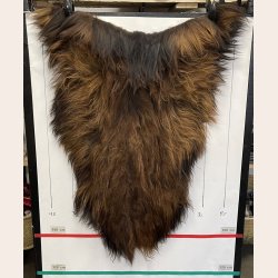 Islandsk lammeskind langh�ret brunt str M - 2312