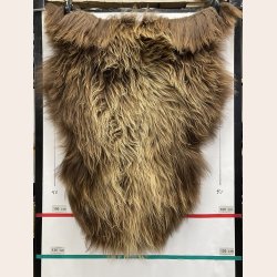 Islandsk lammeskind langh�ret naturligt brun str L - 3311
