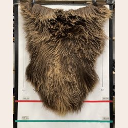 Islandsk lammeskind naturligt brun str L - 3315