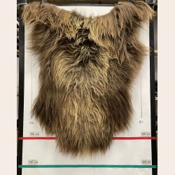 Islandsk lammeskind  naturligt brun str L - 3316