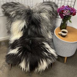 Islandsk lammeskind plettet str XL 4215