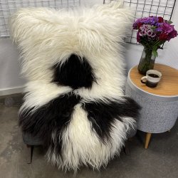 Islandsk lammeskind plettet str XL 4219