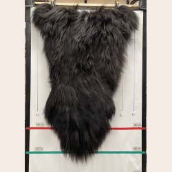 Islandsk lammeskind langh�ret sort str XL - 4111