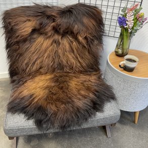 Islandsk lammeskind langh�ret brunt str M - 2314