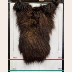 Islandsk lammeskind langh�ret brunt str M - 2316