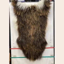 Islandsk lammeskind langh�ret naturligt brun str XL - 4315