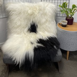 Islandsk lammeskind langh�ret plettet str XL - 4221