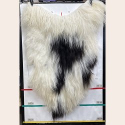 Islandsk lammeskind langh�ret plettet str XL - 4225