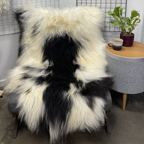 Islandsk lammeskind langh�ret plettet str XL - 4227