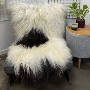 Islandsk lammeskind langh�ret plettet str XL - 4229
