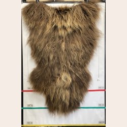 Islandsk lammeskind langh�ret naturligt brun str XL - 4313