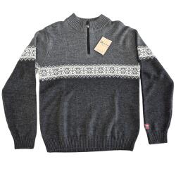 Pullover 100% merinould koks/gr