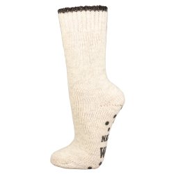 Uldsokker skridsikre 80 % uld hvid