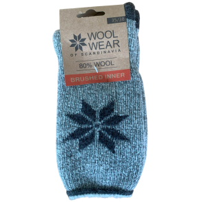 Uldsokker med Stjerne 80% uld Gr