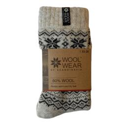 Uldsokker med Stjernemnster 80% Uld