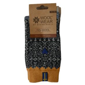 Uldsokker Svensk flag 70% uld