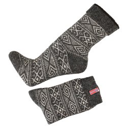 Uldsokker Norsk flag 80 % uld koks