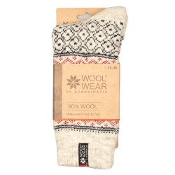 Uldsokker Elgmotiv 80% uld