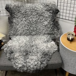 Gottlandsk Lammeskind grt krllet vaskbar - 8007