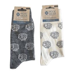 Luksus Merino uldsokker med fr  og 75% uld Gr